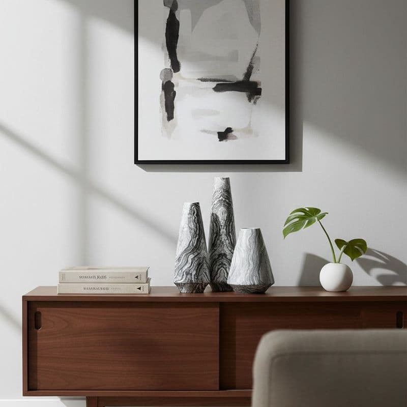 The Slick Marble Ceramic Vase 